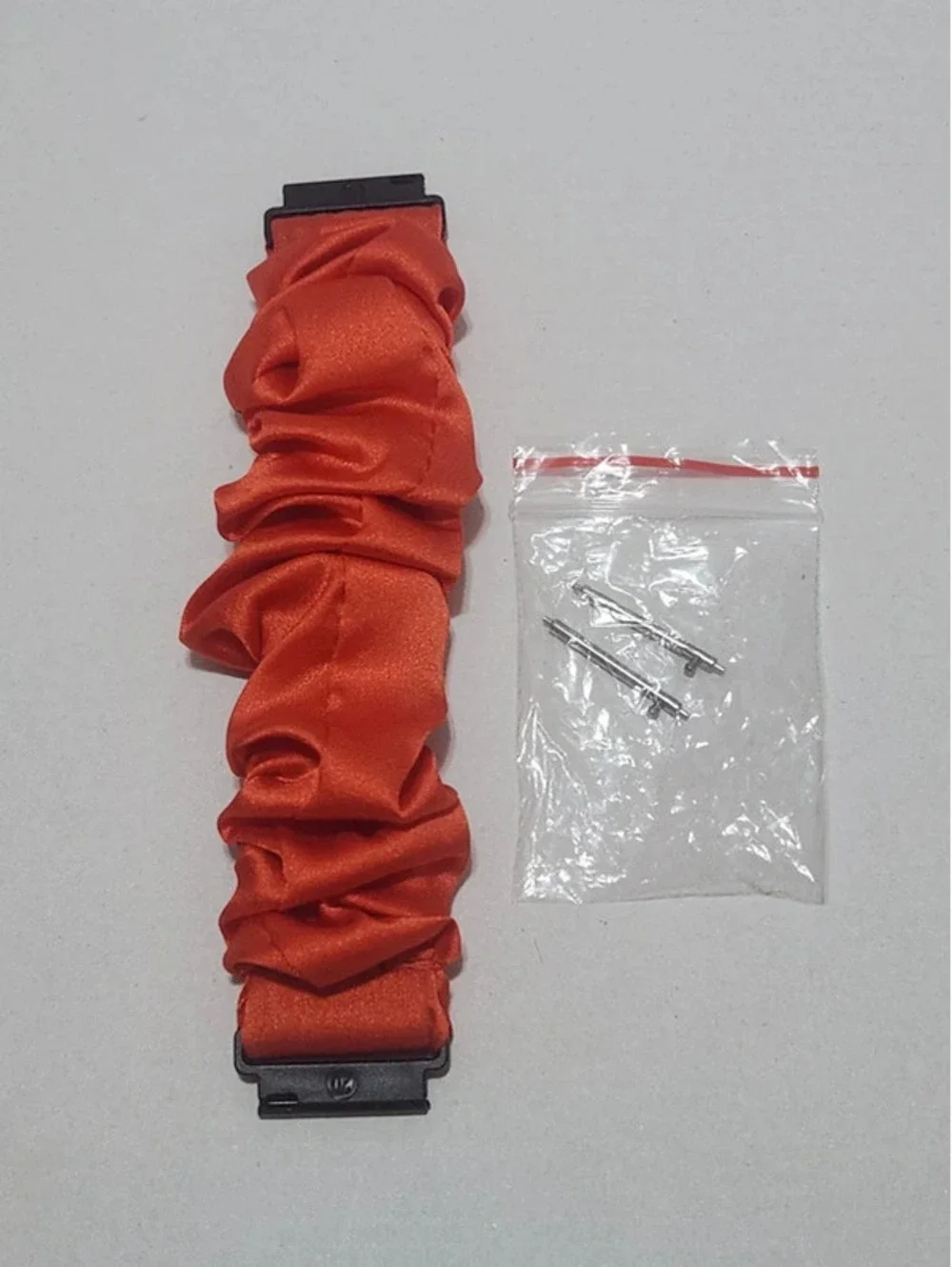 Scrunchies Watch Band for 20mm, Compatible with Samsung 7, 6, 5, 4  Color:Orange